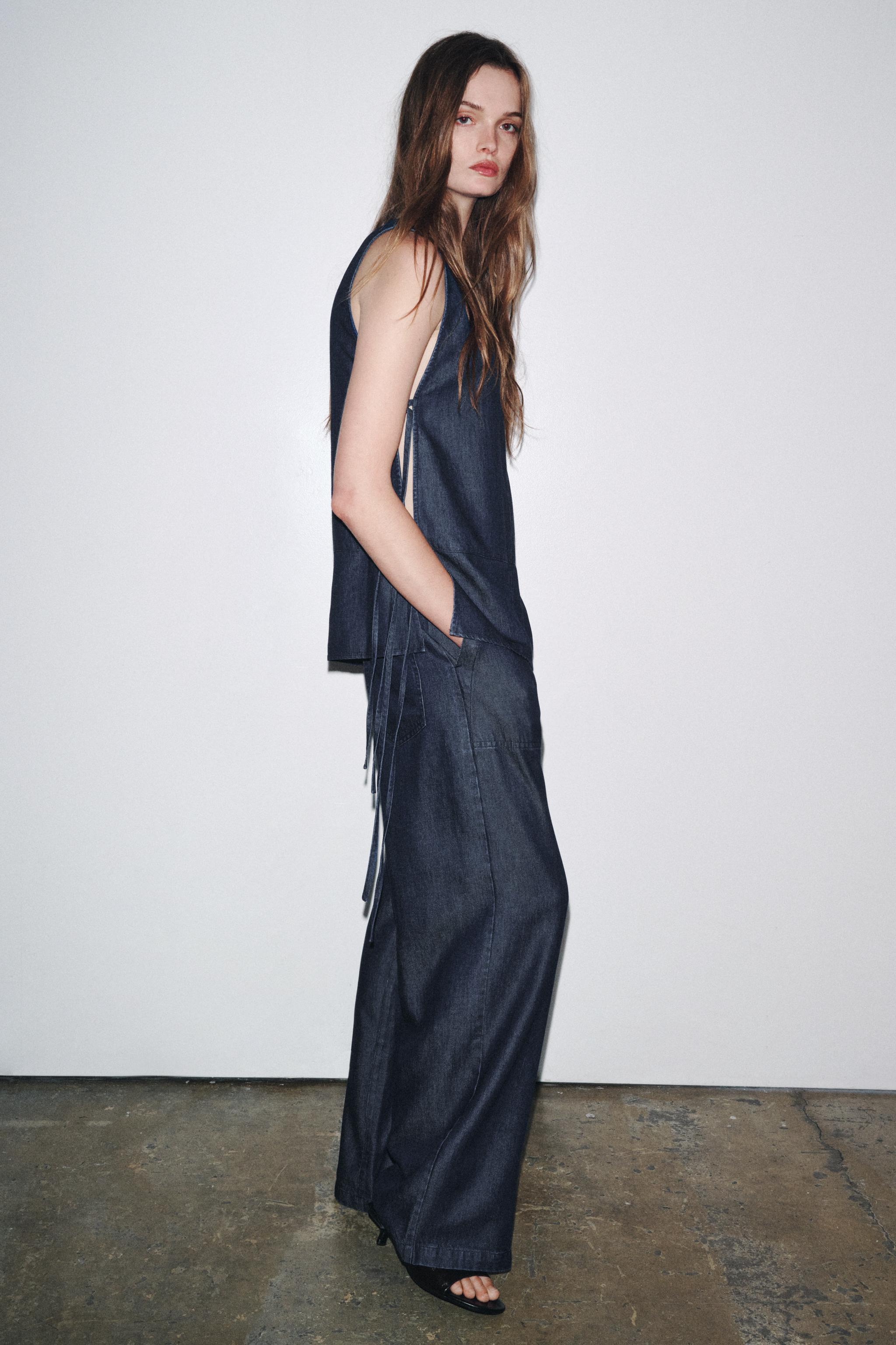 PANTALON CROISÉ EN DENIM ZW COLLECTION